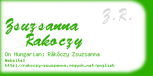 zsuzsanna rakoczy business card